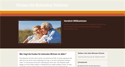 Desktop Screenshot of betreuteswohnenkosten.com